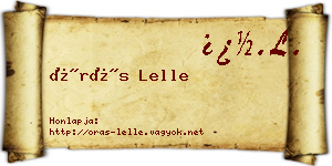 Órás Lelle névjegykártya